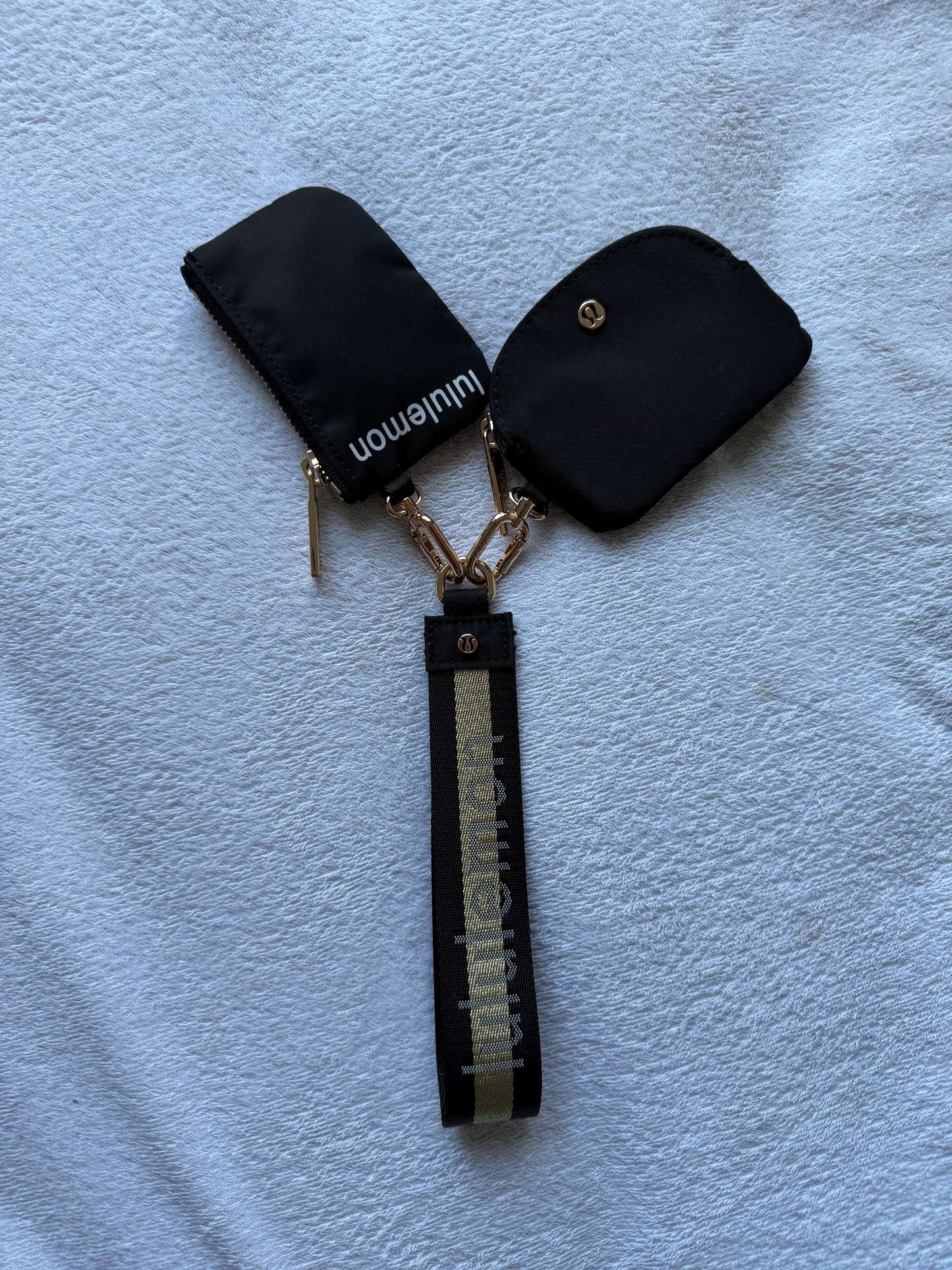 Lulu Keychain - Black + Gold